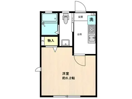 ケーオーメゾン高田馬場(1K/1階)の間取り写真