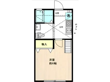 ケーオーメゾン高田馬場(1K/2階)の間取り写真
