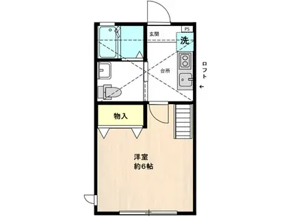 ケーオーメゾン高田馬場(1K/2階)の間取り写真