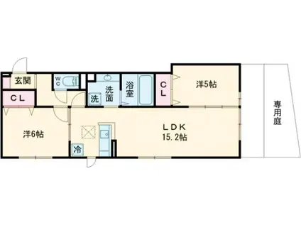D-ROOM西院小米(2LDK/2階)の間取り写真