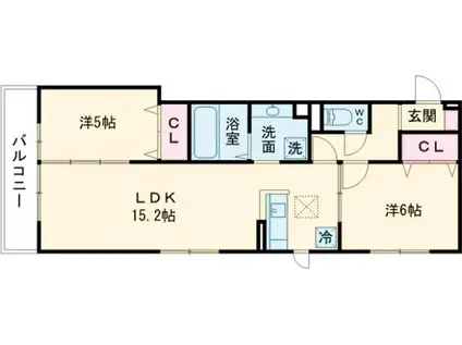 D-ROOM京都市右京区西院小米町(2LDK/3階)の間取り写真