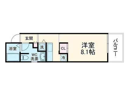 LAFITE KARASUMA(1K/4階)の間取り写真