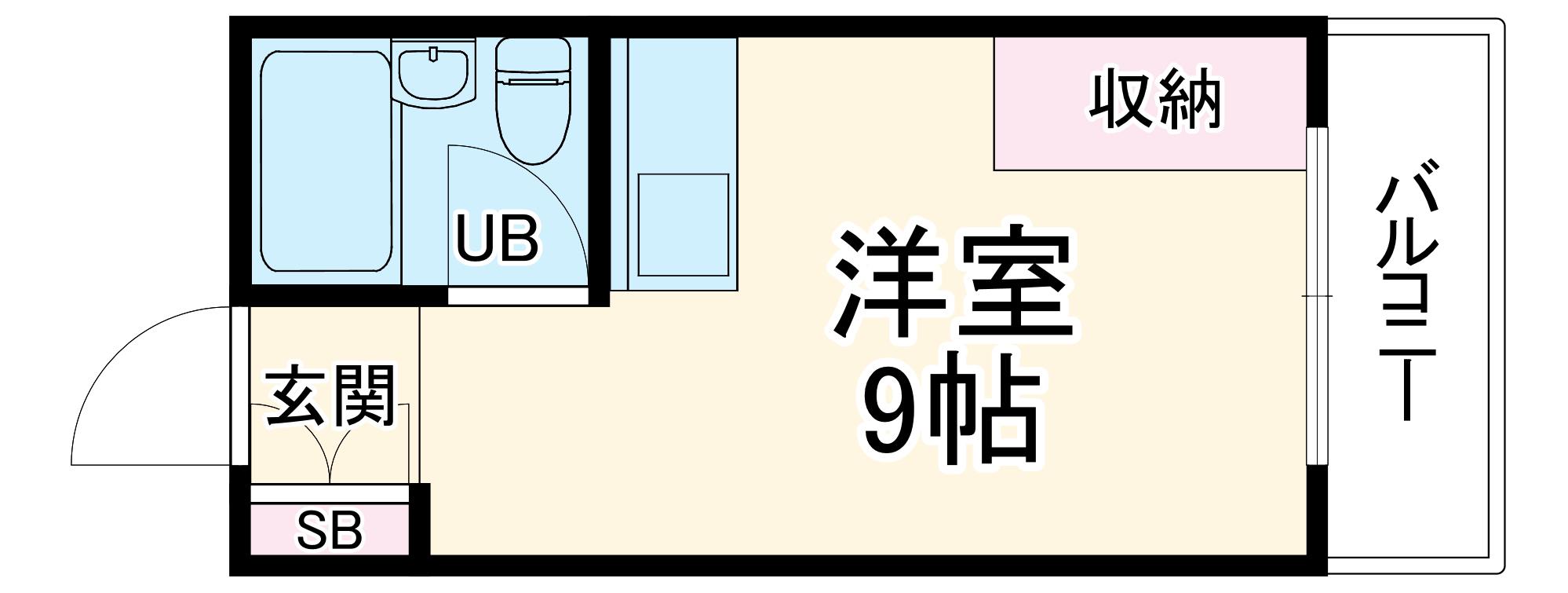 コーポ春日(ワンルーム/3階)の間取り写真