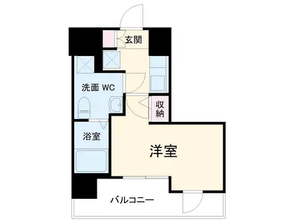 リヴシティ横濱新川町弐番館(1K/9階)の間取り写真