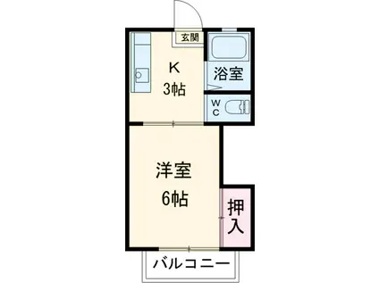 プティビジュー(1K/2階)の間取り写真