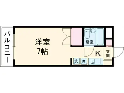 リバティハギワラ(ワンルーム/3階)の間取り写真