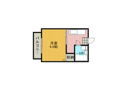 シティハイムK(1K/1階)の間取り写真