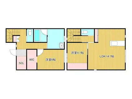 CHASSE COURT (2LDK/1階)の間取り写真