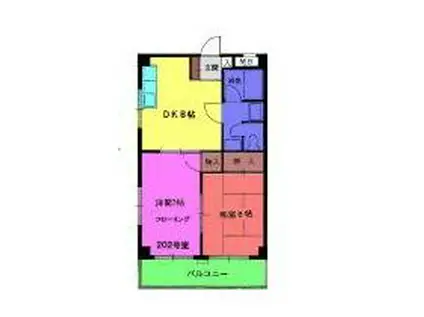 TKビル(2DK/3階)の間取り写真