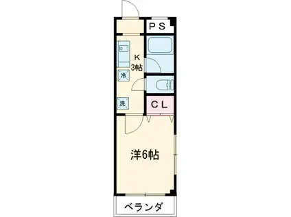 アーバンシティ・プルミエⅡ(1K/5階)の間取り写真