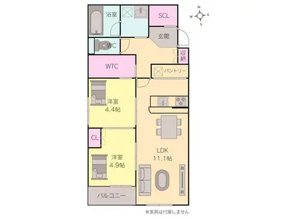 SOLARE本陣(2LDK/3階)の間取り写真
