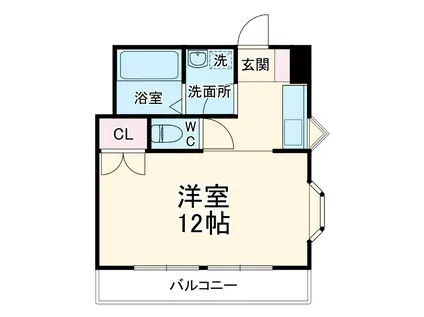 ジャスパー(ワンルーム/1階)の間取り写真