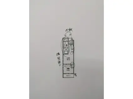 ALIVIS本八幡(1LDK/2階)の間取り写真