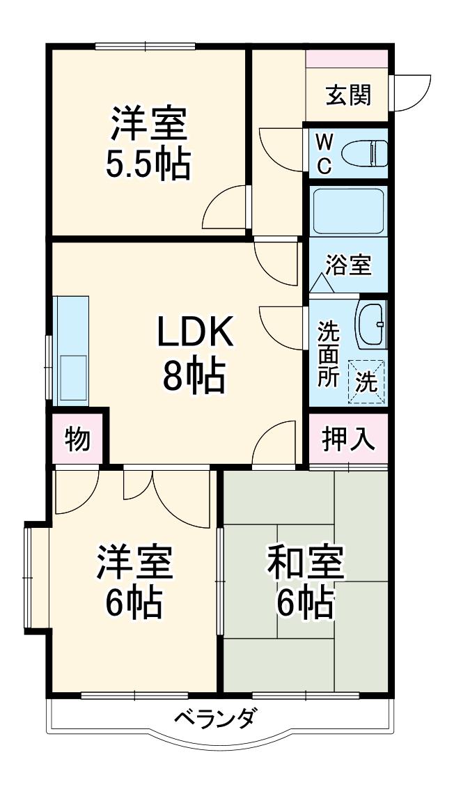 エクセレンス(3LDK/3階)の間取り写真