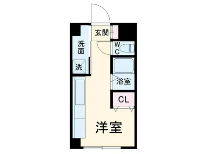 ハイブリッジ11(ワンルーム/2階)の間取り写真