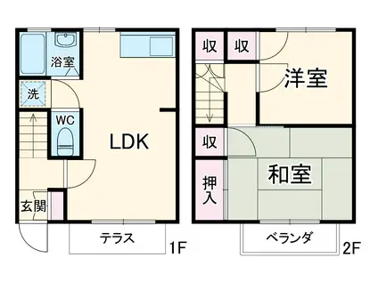 カーサ別所(2LDK)の間取り写真