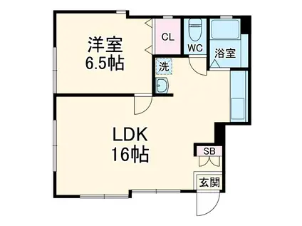 アンソレイエ(1LDK/2階)の間取り写真