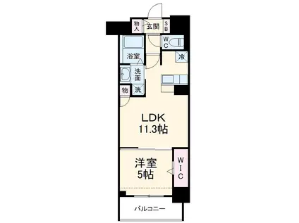 LENVOL MEIEKI(1LDK/6階)の間取り写真