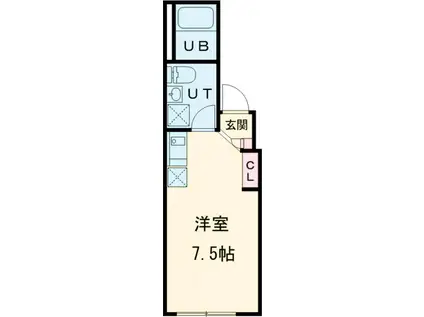 アミスタ小菅(ワンルーム/3階)の間取り写真