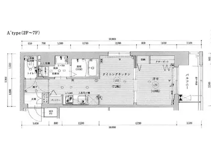 ベラジオ雅び京都西院Ⅱ(1DK/5階)の間取り写真