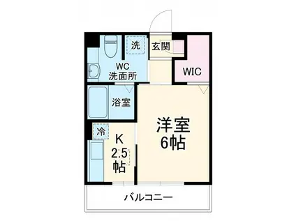 グランモア柳川 A(1K/2階)の間取り写真