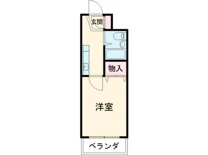 メビウスAIR(1K/2階)の間取り写真