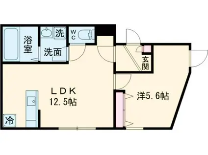 町田レジデンス(1LDK/1階)の間取り写真