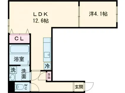 町田レジデンス(1LDK/1階)の間取り写真