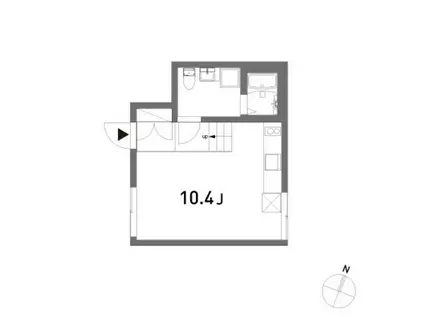 COLLAGE HOUSE(ワンルーム/1階)の間取り写真