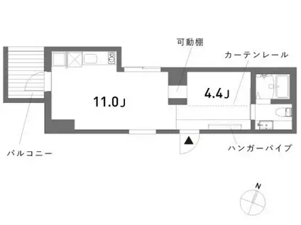COLLAGE HOUSE(ワンルーム/3階)の間取り写真
