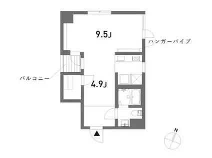 COLLAGE HOUSE(1K/2階)の間取り写真