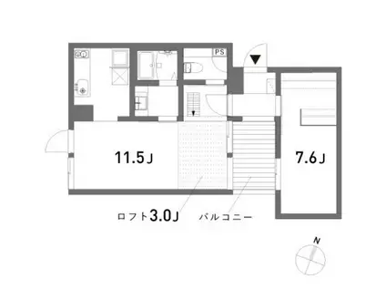 COLLAGE HOUSE(1LDK/3階)の間取り写真