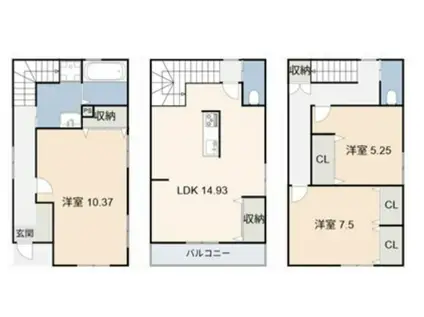 Maison Lien 中岡崎(3LDK)の間取り写真