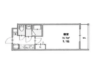 LA FITE KYOTO OIKEウエスト(1K/4階)の間取り写真