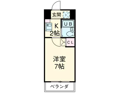 アーバンハイツ中町(1K/3階)の間取り写真