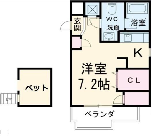 SKBUILDING-5(ワンルーム/5階)の間取り写真