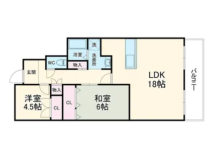 メゾンシャルマントⅡ(2LDK/2階)の間取り写真
