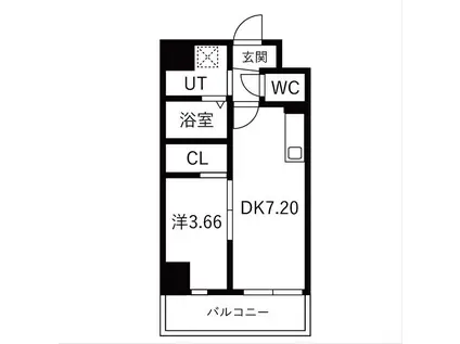 ART EBIE(1DK/3階)の間取り写真