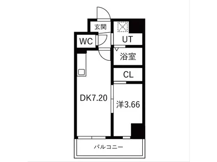 ART EBIE(1DK/4階)の間取り写真