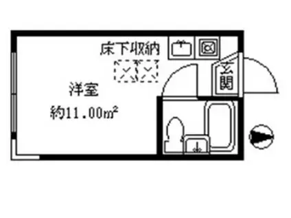 ライフピア沼袋Ⅰ(ワンルーム/1階)の間取り写真