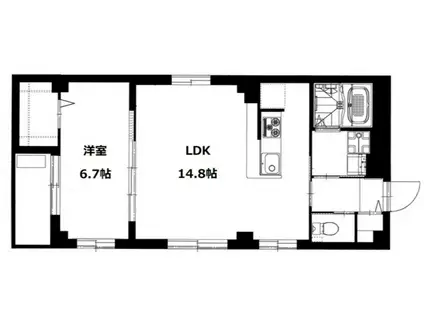 BCASA IKEDA(1LDK/5階)の間取り写真
