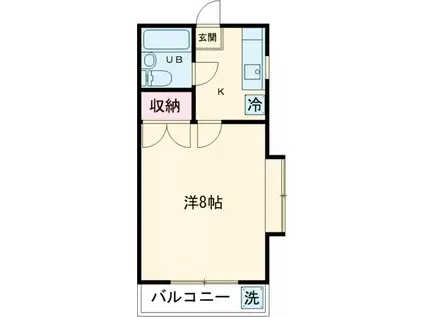 コーベル駒生A(1K/1階)の間取り写真