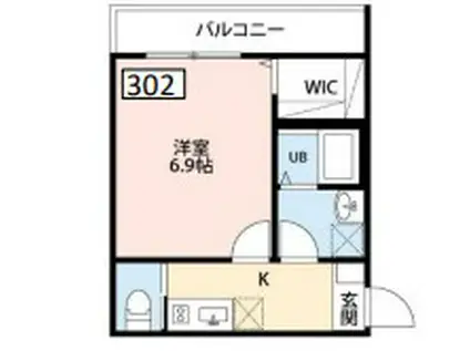 SAKURA AN(1K/3階)の間取り写真