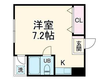 R.B.ハウス(ワンルーム/3階)の間取り写真