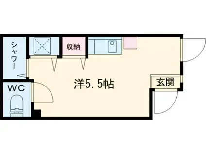 ハーモニーテラス八幡山Ⅱ(ワンルーム/1階)の間取り写真