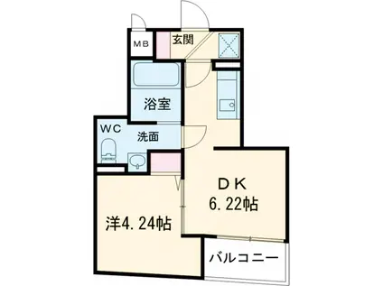 ユーレジデンス武蔵小山(1DK/3階)の間取り写真
