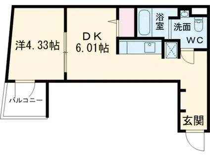 ユーレジデンス武蔵小山(1DK/-1階)の間取り写真