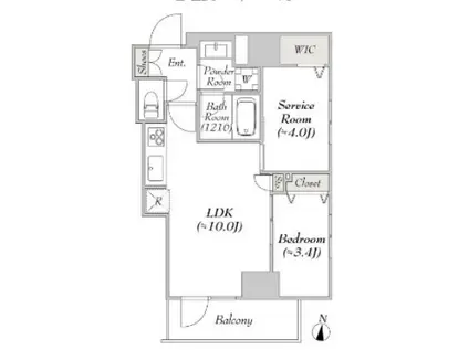 ミリア・レジデンス両国2(1SLDK/7階)の間取り写真