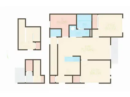 COLORS WING-B(2SLDK/1階)の間取り写真