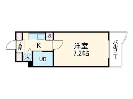 ファーストスプリング(1K/2階)の間取り写真